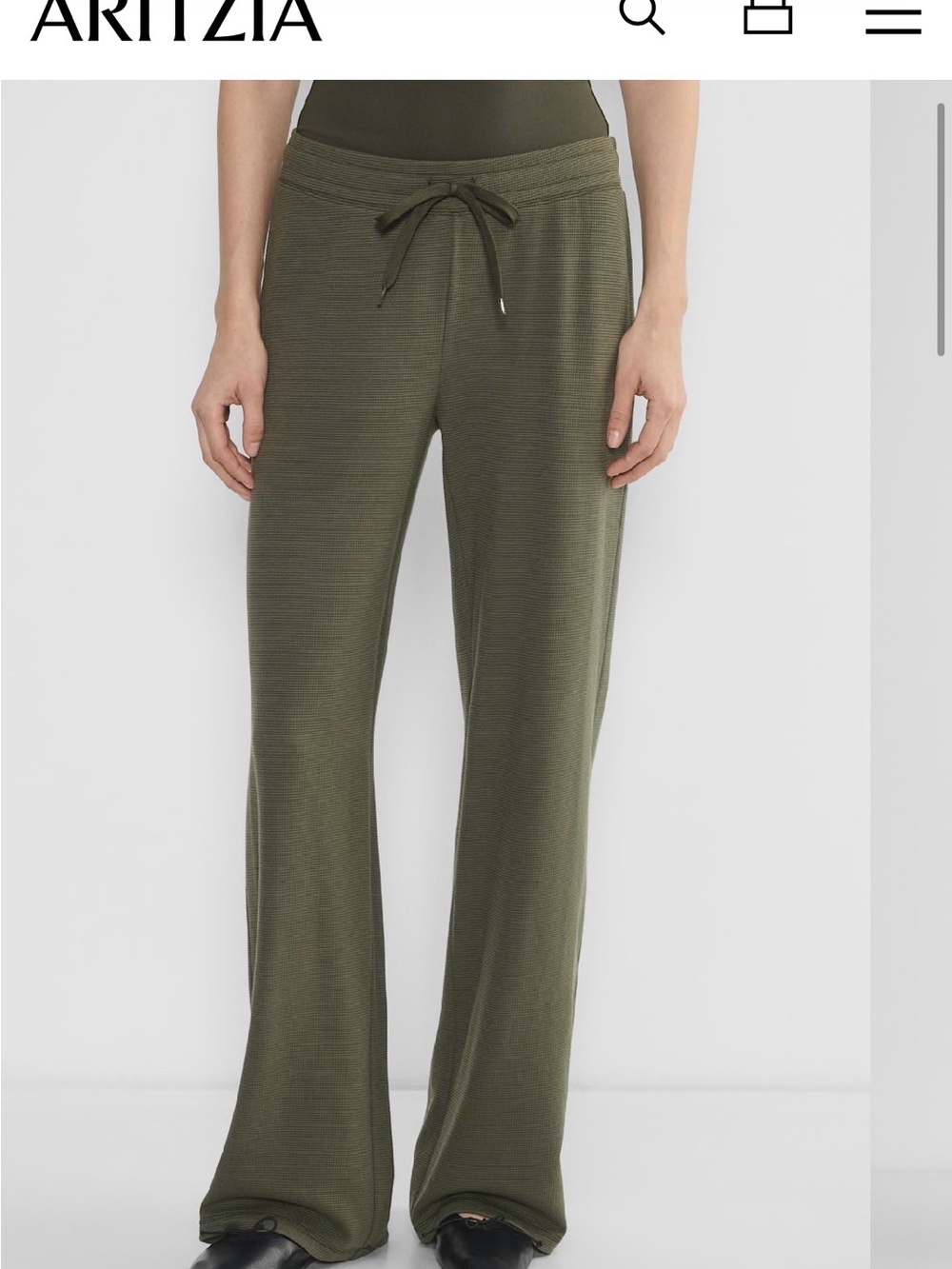 Aritzia TNA Waffle Knit Track Pants XS NWT - Picture 2 of 5